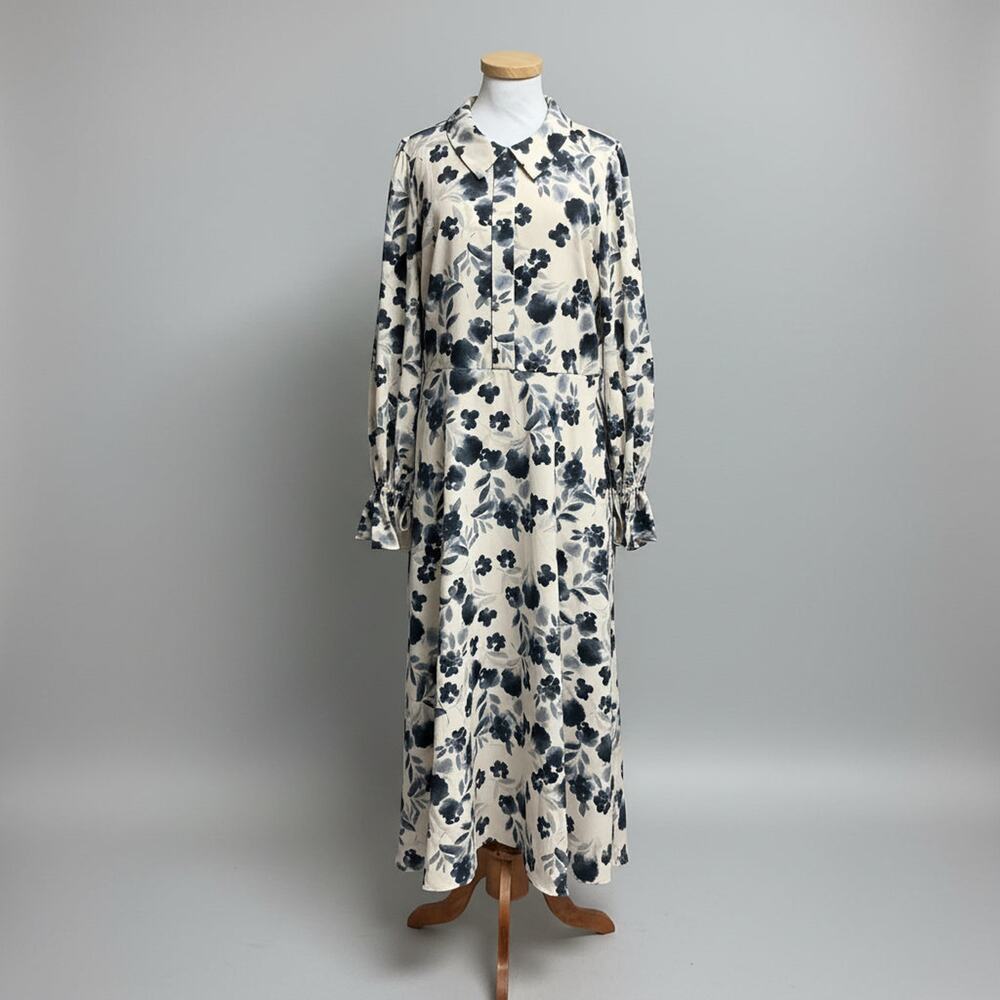 Alexia Admor cream and gray floral dress, size 12, NEW WITH TAGS!